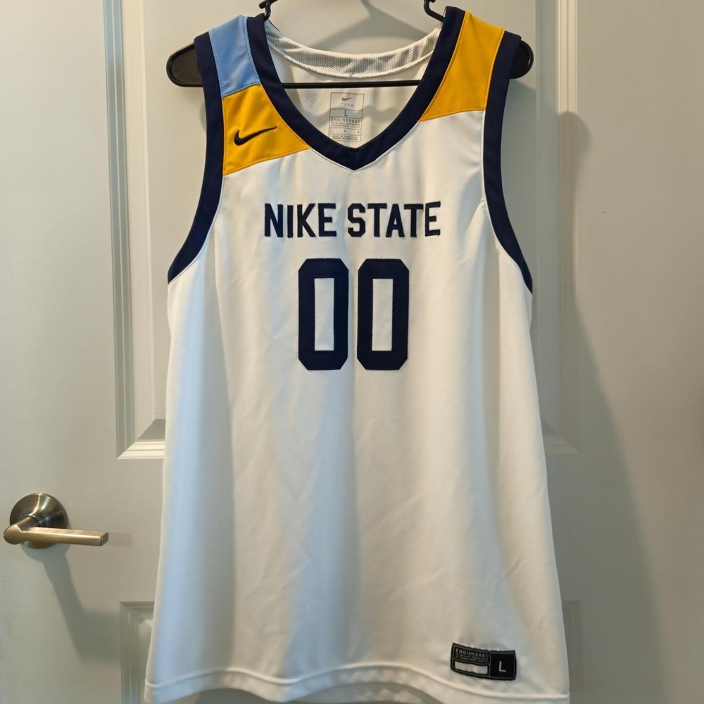 Nike State White Basketball Jersey - Picture 3 of 5
